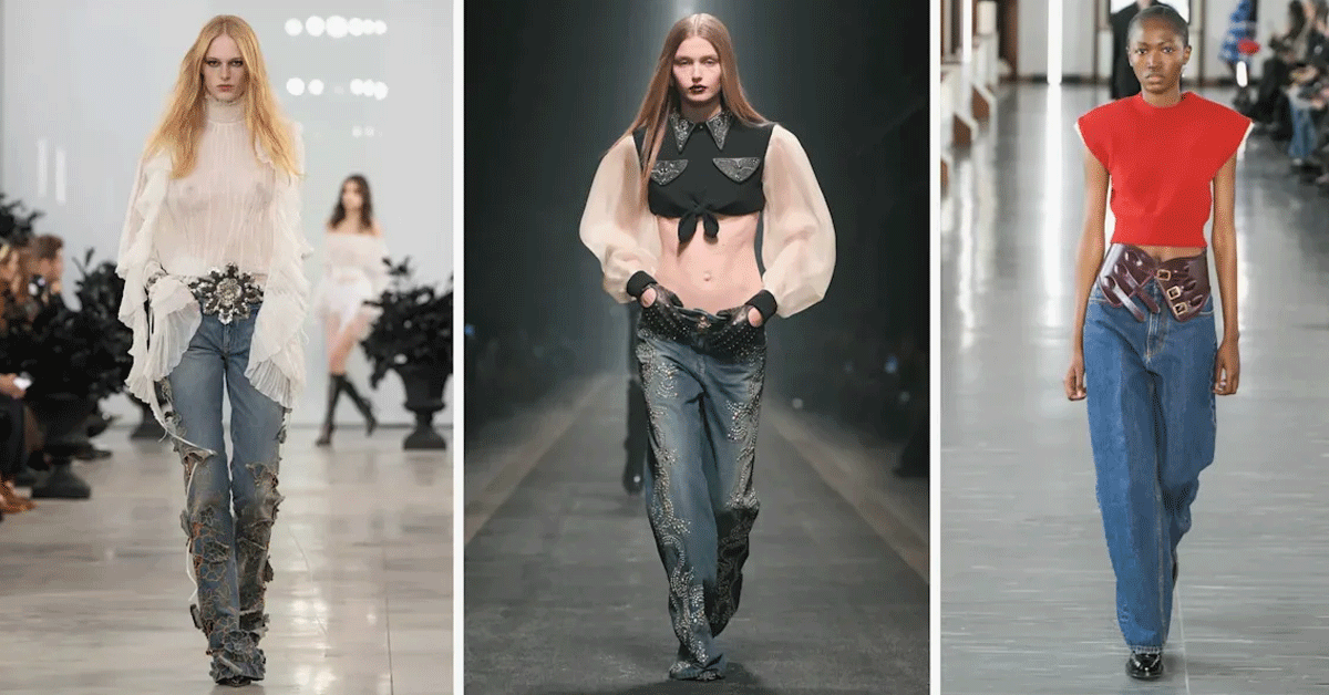 Jeansy w modnej stylizacji — zdjęcie podglądowe